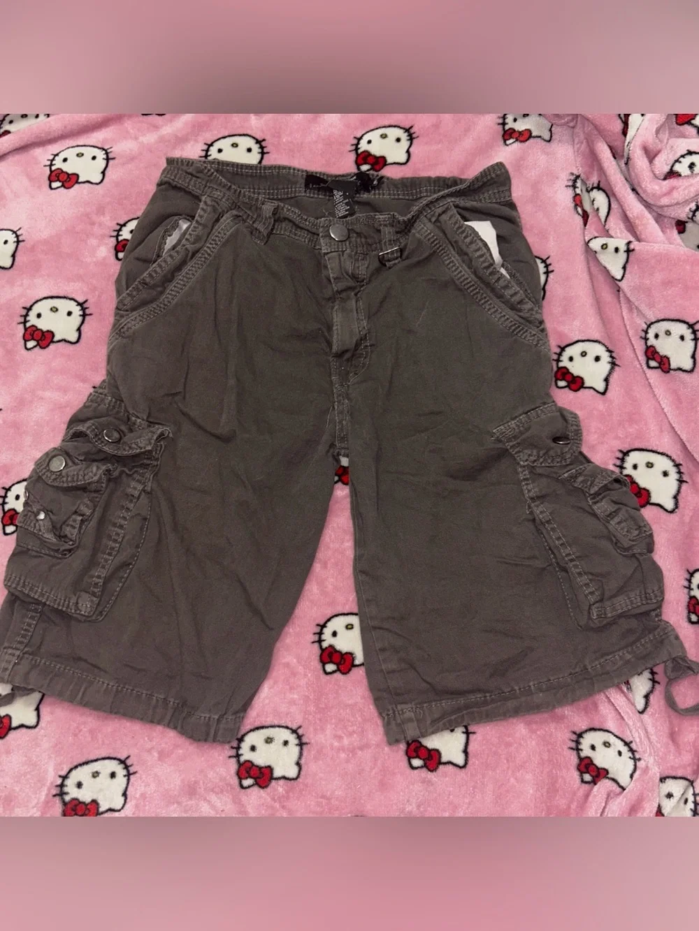 Y2k riot empire Vintage Men's Cargo Shorts in Dark Brown